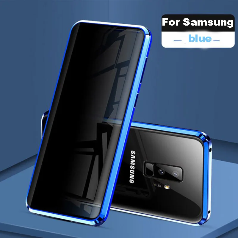 Магнитный защитный чехол из закаленного стекла для Samsung Galaxy S8 9 plus note 8 360
