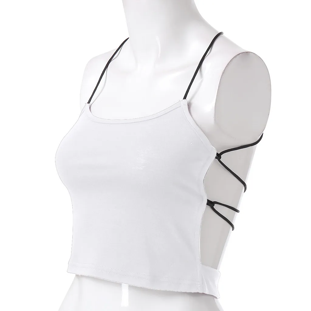 

Top Fashion Ladies Sleeveless Strapless Women's Summer Casual Solid Sleeveless Design Solid Shirt Tank Top Blouse