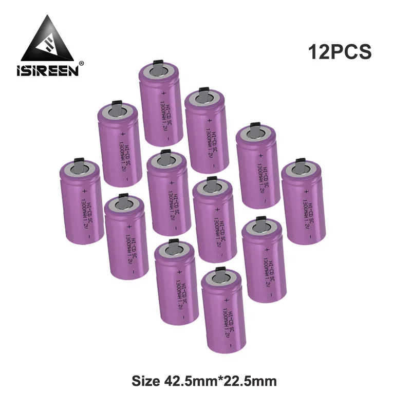 DIY 6 в 7 2 9 10 8 12 В аккумуляторные блоки 1 1300 мАч Subc Ni CD батареи SC аккумулятор