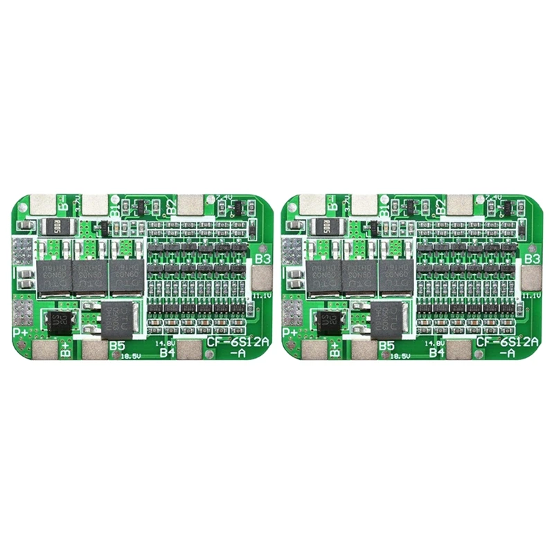 2 шт. 6S 15A 24 в PCB BMS Защитная плата зарядного устройства для 6 18650 литий-ионного