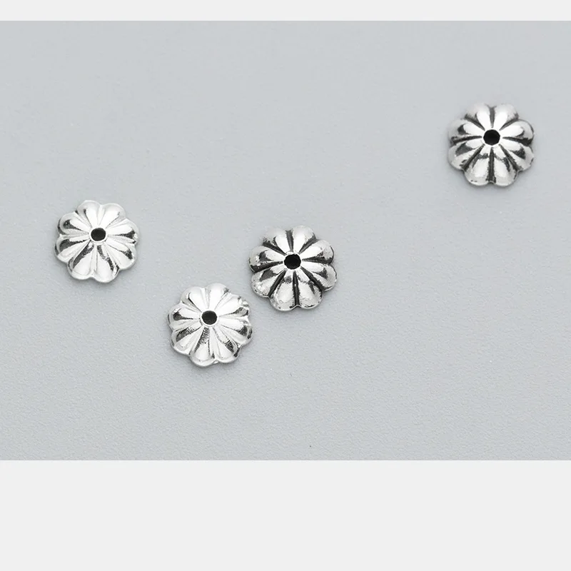 5 мм Φ серебряные разделительные шапочки для бусин Концевики изготовления