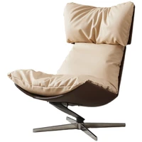 modern simple leather rotary luxury sofa chair