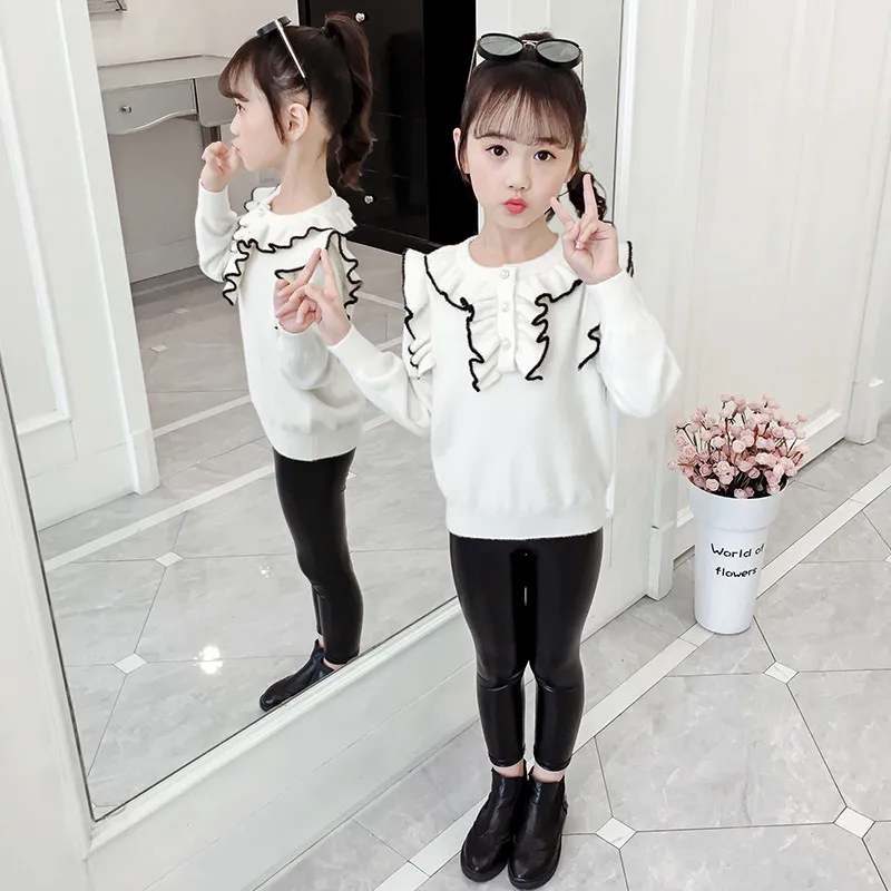 

Свитера JMFFY для маленьких девочек зима 2019 Новая Вязаная одежда для девочек детский осенний свитер для девочек рубашки женская одежда на осе...