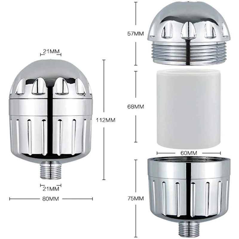 Бытовой высокотемпературный и устойчивый к коррозии очиститель воды для душа