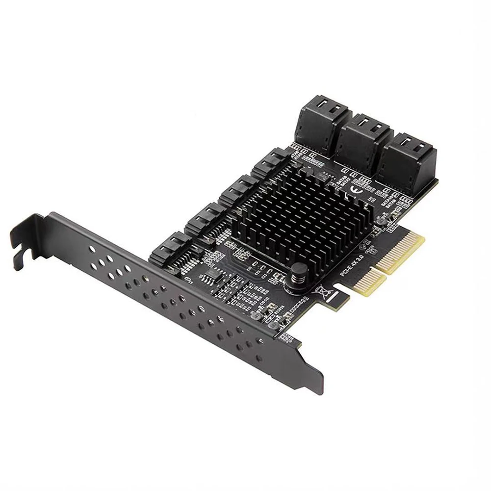 

SATA PCIE Adapter 4/6/10 Ports PCIE X4 X8 X16 to SATA 3.0 6Gbps Interface Rate Riser Expansion Card Converter SSHD Converter