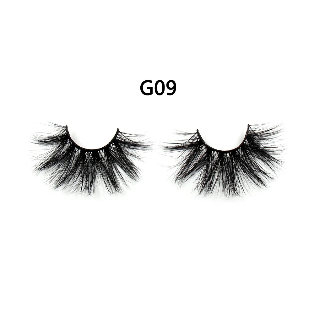 10 Pairs G09 AMAOLASH 10 пар/лот 25 мм ресницы 3D норковые ресницы высокий объем крест-накрест Драматические Длинные ресницы Пушистые Мягкие Накладные ресницы - Цвет: 10 Pairs G09