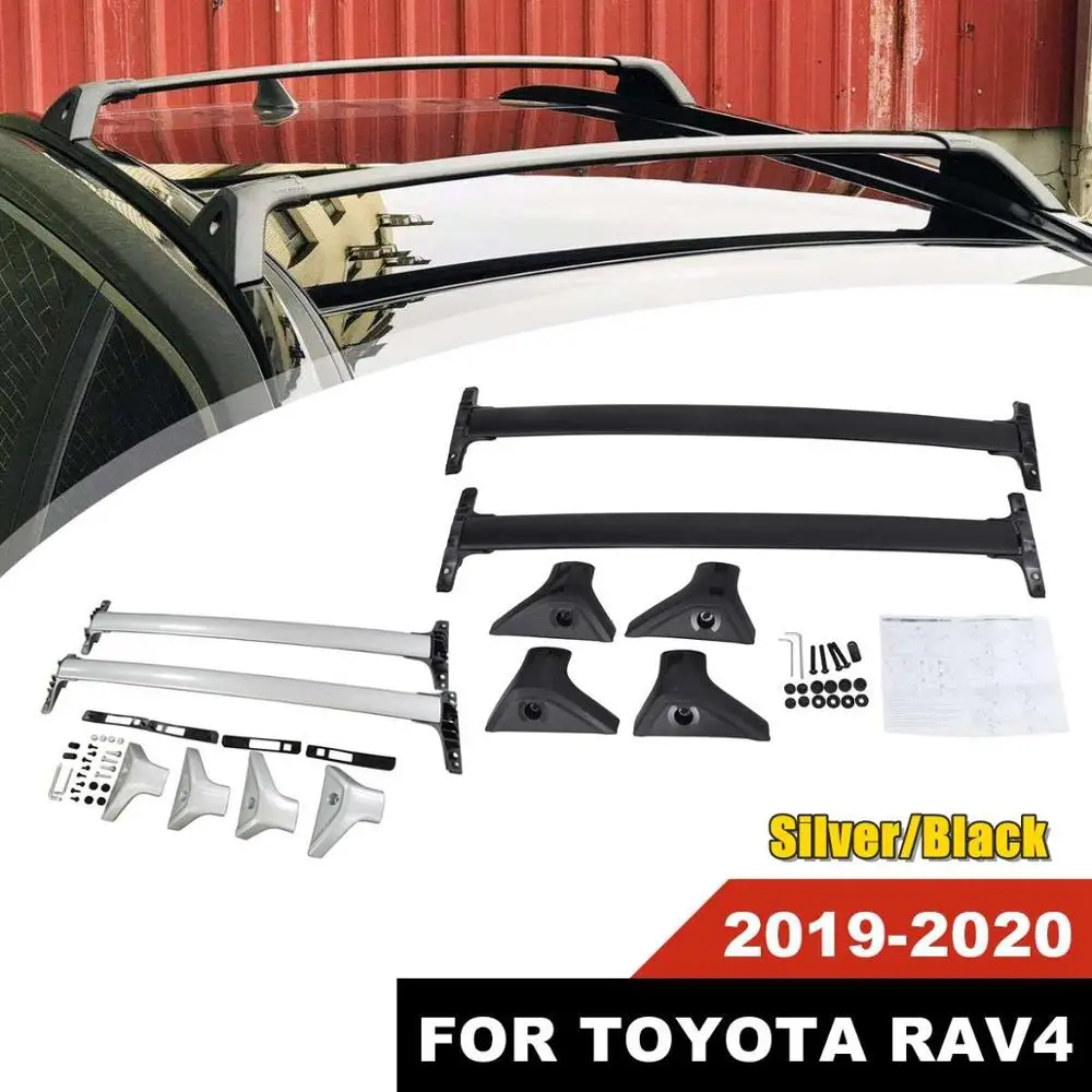 2 шт. багажник на крышу для TOYOTA RAV 4 rav4 2019 2021 из алюминиевого сплава|Багажники крыши