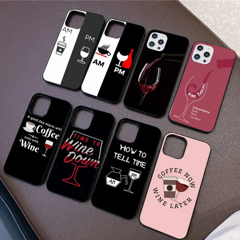 

Coffee Wine Cup Phone Case For iPhone 11 8 7 6 6S Plus X XS MAX 5 5S SE 2020 XR 11 pro DIY capa