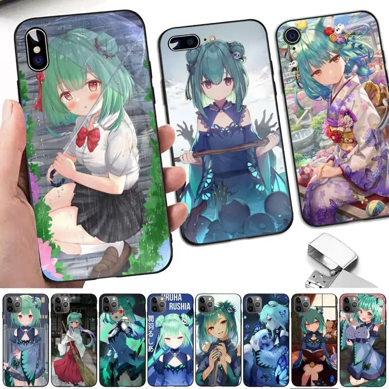 

Uruha Rushia Hololive Girl Phone Case for iphone 13 11 12 pro XS MAX 8 7 6 6S Plus X 5S SE 2020 XR case