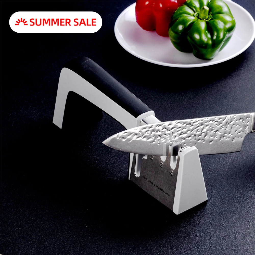 Точилка для кухонных ножей 4 ступенчатая острые ножи аксессуары заточки со