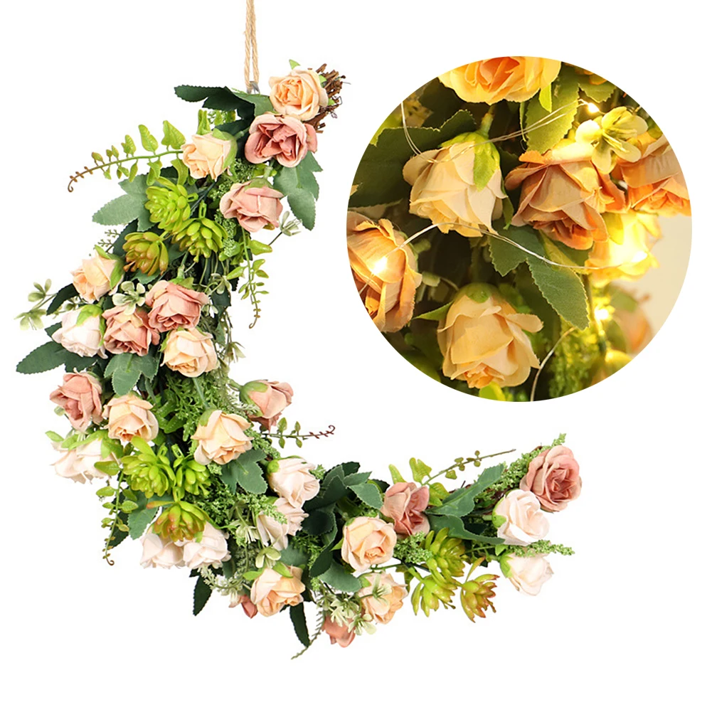 

Christmas DIY Artificial Flower Wreath Versatile Wall-mounted Decor Wreath Home Party Door Hanging Xmas Wedding Ornament