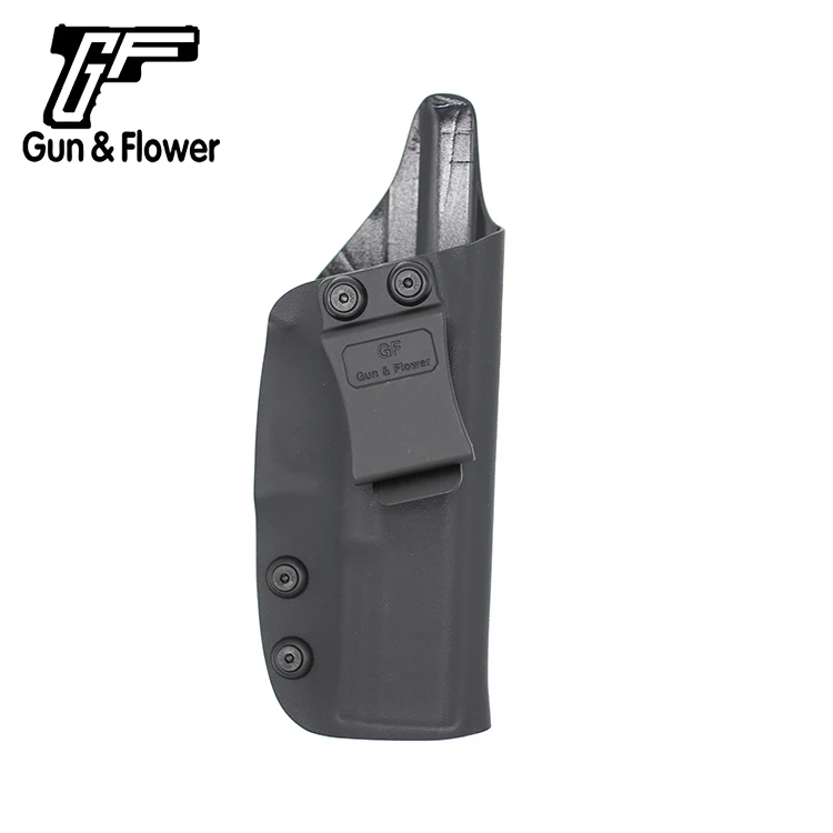Пистолет и цветок IWB Kydex кобура скрывает переноски одинарный зажим кобура для пистолета Подходит Glock серии-черный, правая рука