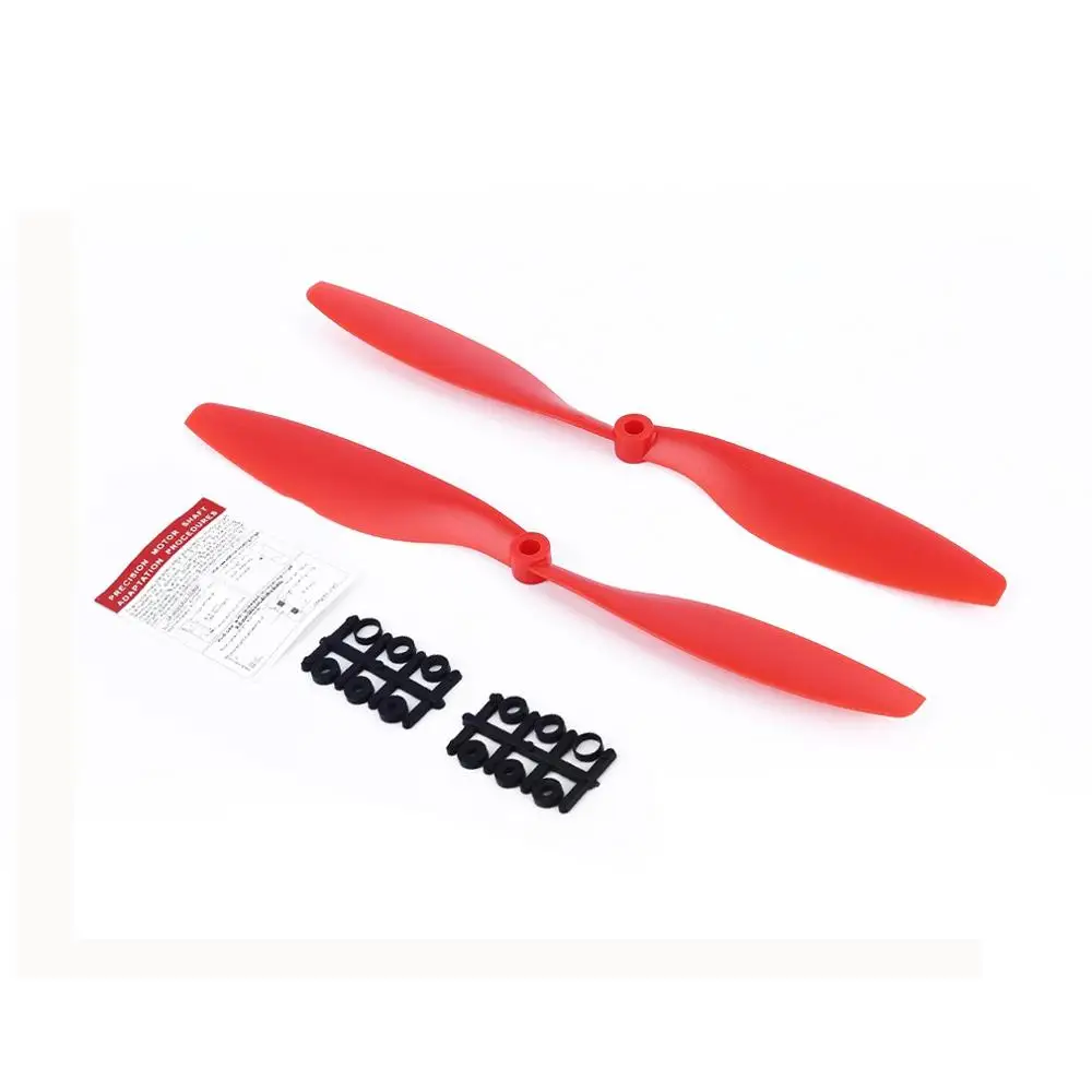 2/4/6 пар 1045 пропеллер Prop CW CCW лезвия для DJI F450 F550 RC DIY для A2212 KV1000 мотор хорошо сбалансированный пропеллеры Drone Камера - Цвет: Красный