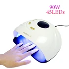 Светодиодная Сушилка для ногтей 90 Вт со встроенным вентилятором 45 светодиодный для отверждения всех лаков для ногтей инструмент для дизайна ногтей оборудование для маникюра