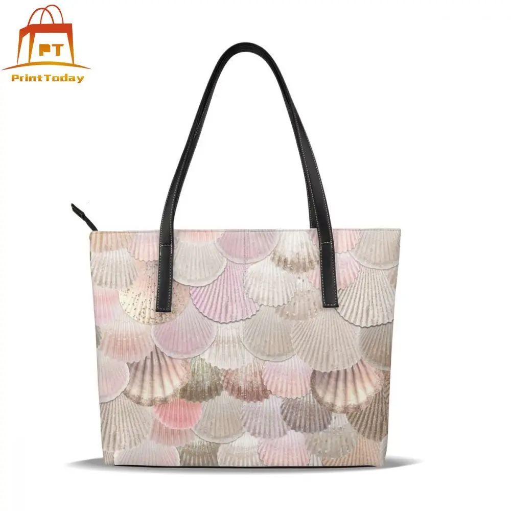 

Shell Handbag Shell Top-handle Bags Woman Pattern Leather Tote Bag Teenage Trend High quality Women Handbags