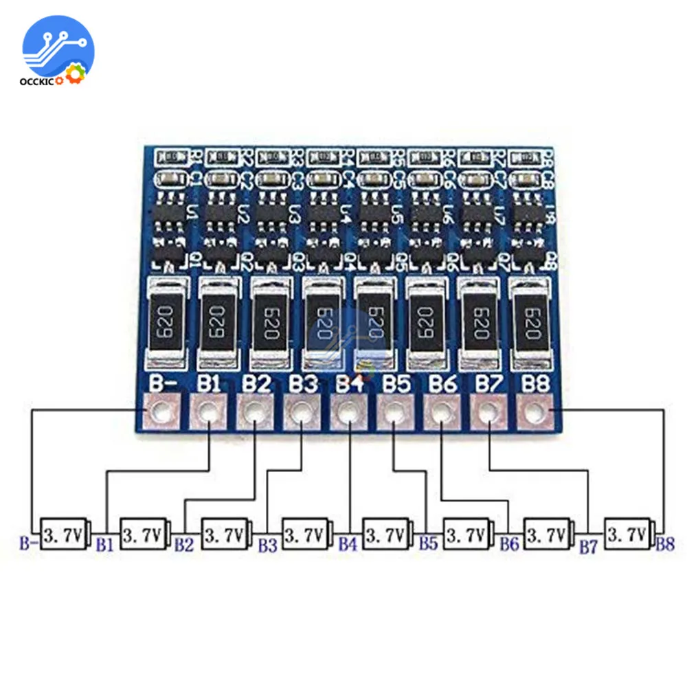 Балансная Защитная плата 8S 33 6 в 4 2 66mA литий ионный Lipo аккумулятор литиевые