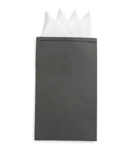 Мужские предварительно сложенные карманные квадратные одноцветные носовые