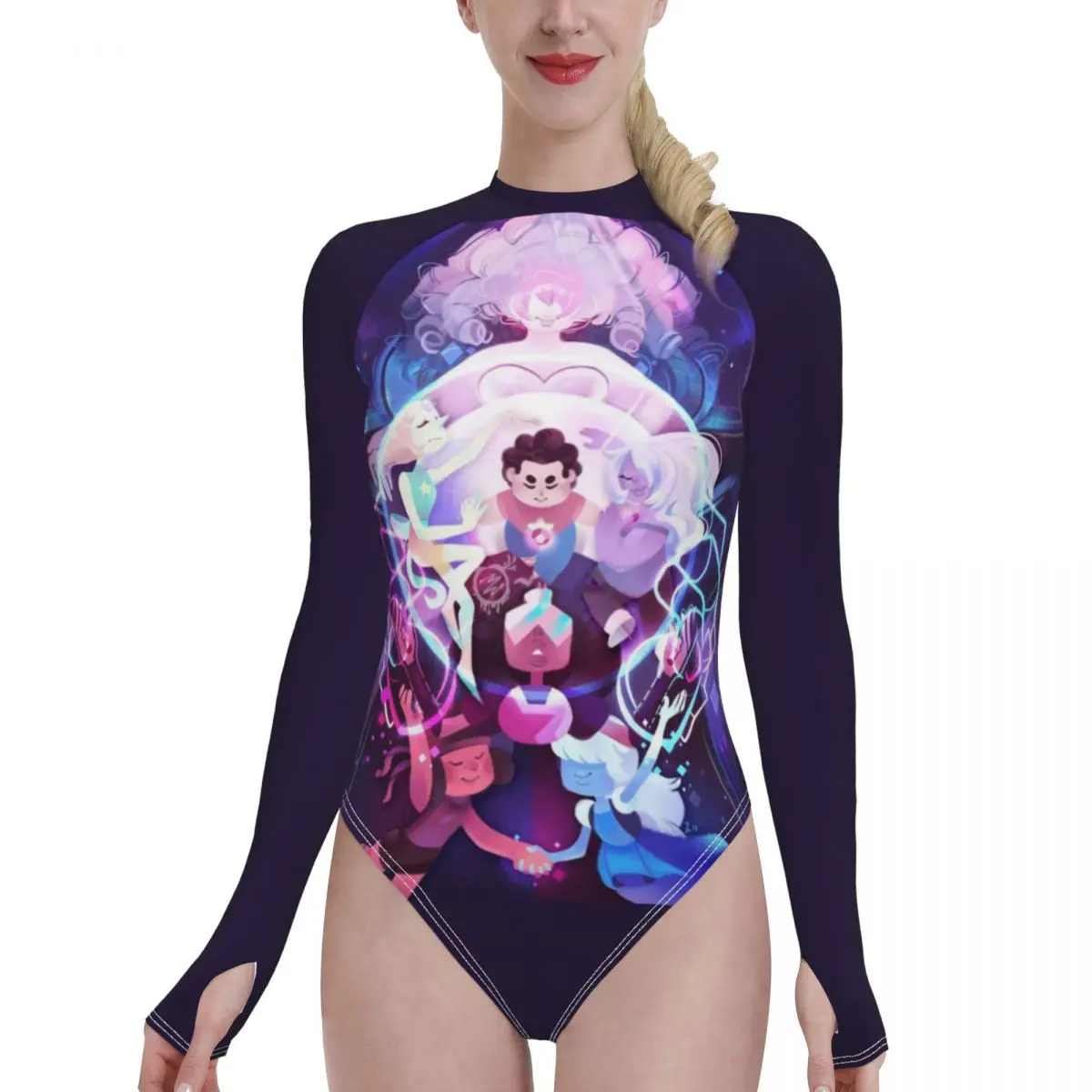 

Женский слитный купальник Steven Universe, купальник монокини с цветочным принтом, пляжная одежда