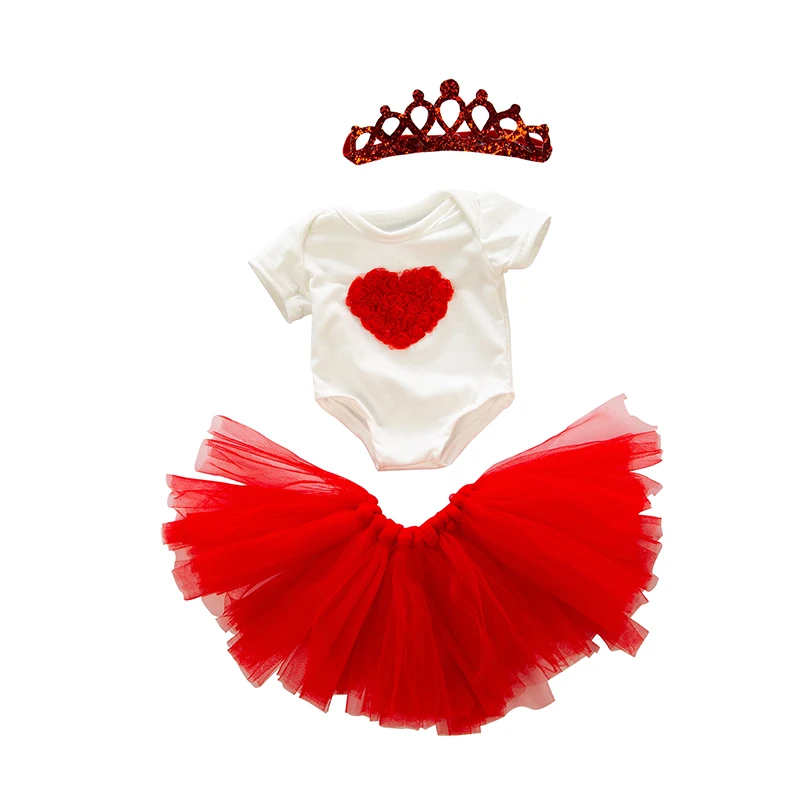 

Baby New Born Doll Clothes Fit 18 inch 43cm Blue And Red Purple Leather Suit Mermaid Crown Valentine's Day Suit For Baby Gift