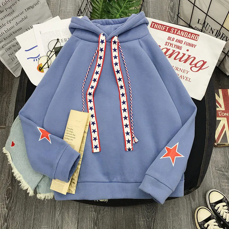 

Women Autumn Hoodies Sweatshirt Long Sleeve Fashion Women Casual High Street Hoodies Women Loose Students Jumpers Sweatshirt Top