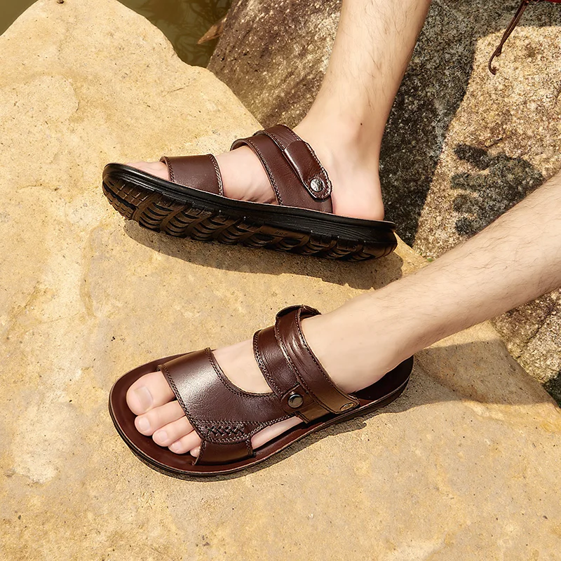 

Plage Sandales Men Sandal Shoes Sandals Leather For Large Mens Walking 39 S Luxury Vietnam Outdoor Gladiator Summer