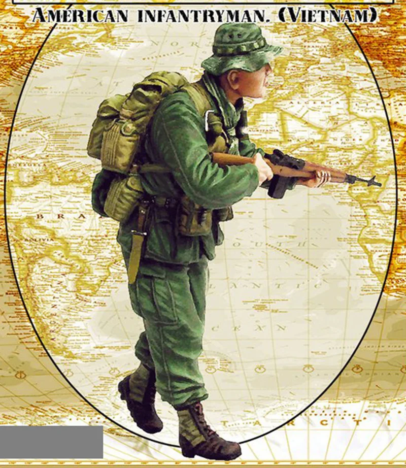 

1/35 Scale Die-cast Resin White Model World War II American Scouts Need To Manually Color The Model Free Shipping