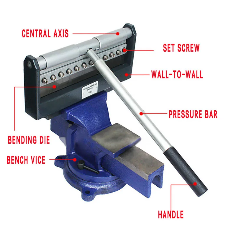 Ручной гибочный станок FP30 для металла складной инструмент железа алюминиевых