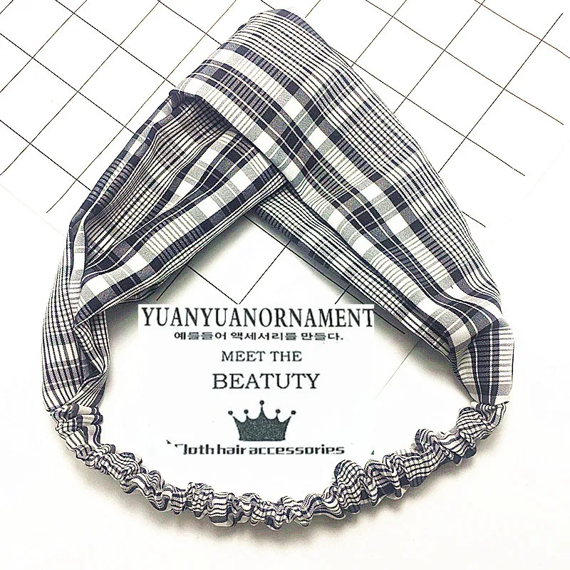 Широкий шотландский плед сладкий Мори шик стиль ins Hairband хиджаб теплая шаль