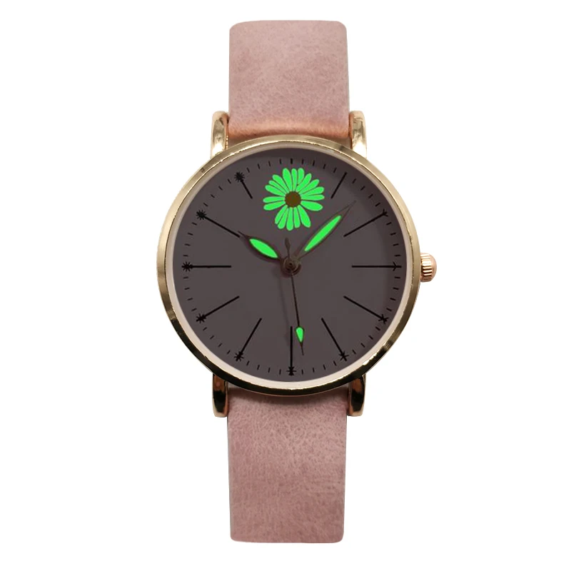 

2020 NEW Watch Women Fashion Casual Leather Belt Small Daisies Watches Simple Ladies' Small Dial Quartz Clock Dress watch lady