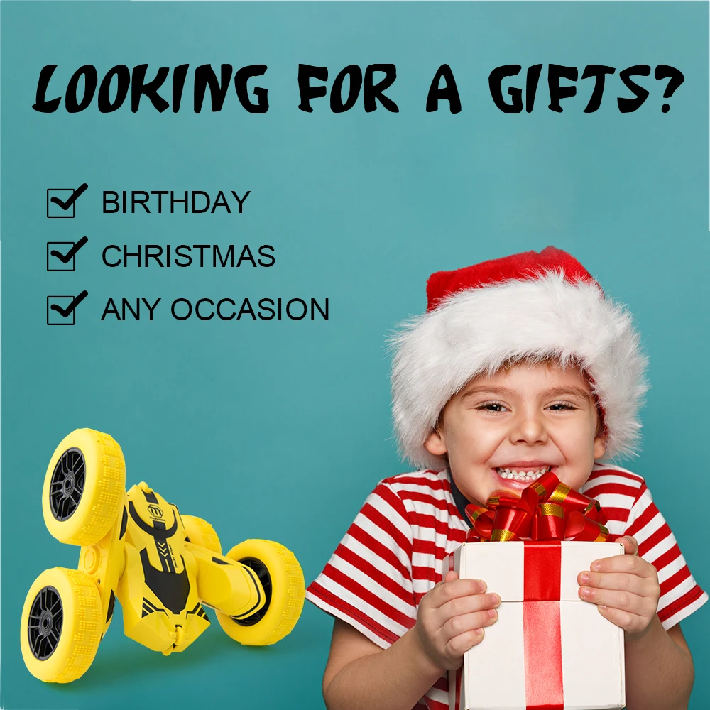 2 4 GHz RC трюк автомобиль падающий гусеничный 360 градусов двусторонний вращающийся