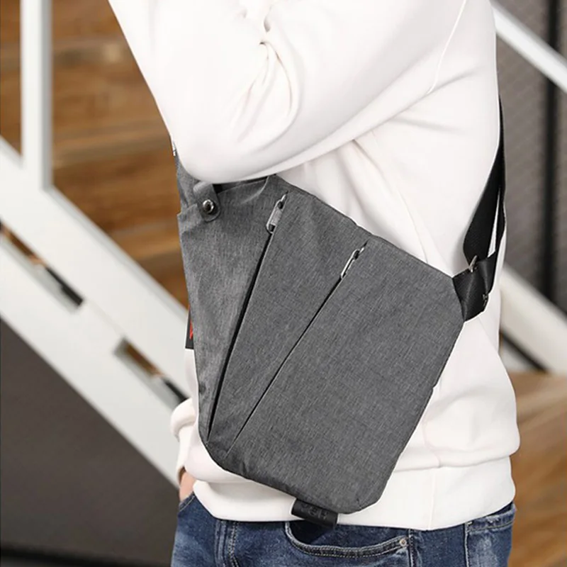 

Men's Messenger Bag Oxford Burglar Wearable Bag Multifunctional Solid Durable Outing EDF88