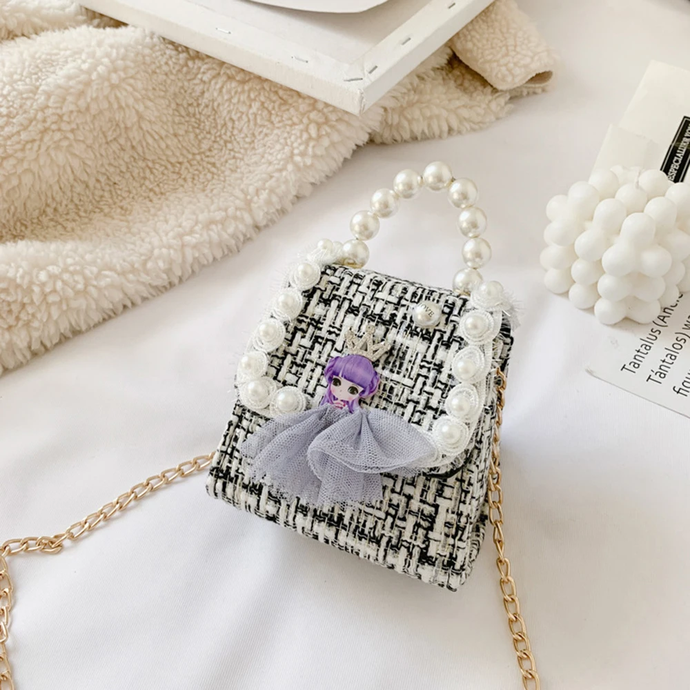 

New Fashion Women Mini Handbags Tote Cute Girls Princess Bow Messenger Bag Baby Girl Pearl Party Shoulder Hand Bags Gift