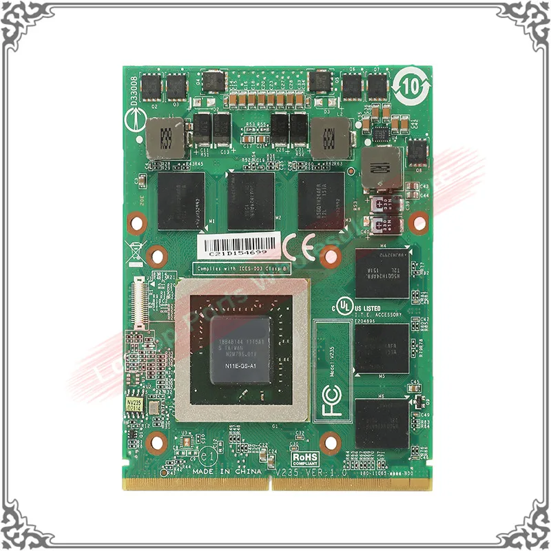 Оригинальный GTX 460 м GTX460M N11E GS A1 1 5 Гб видеокарта для DELL M15X M17X Clevo R2 R3 R4 R5 16F1 16F2