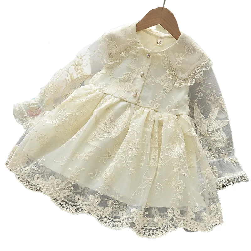 

3-7years girls clothes girls lace dress spring and autumn new girls party dress dress elegant temperament princess dress