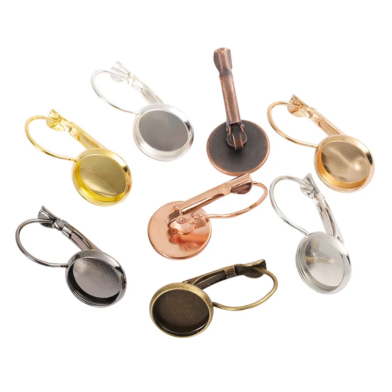 10 шт./лот новый стиль Французский рычаг кабошон серьга установка с пустым