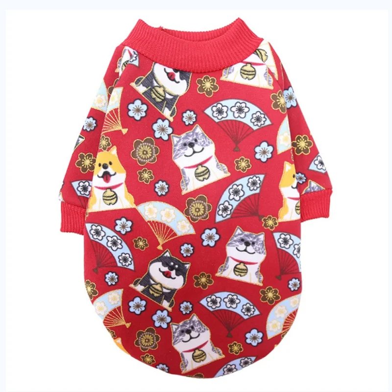 

Cat Print Pet Dog Costume For Dog Soft Cat Cartoons Sweatshirt Hoodie Spring Autumn Cat Clothes Suit