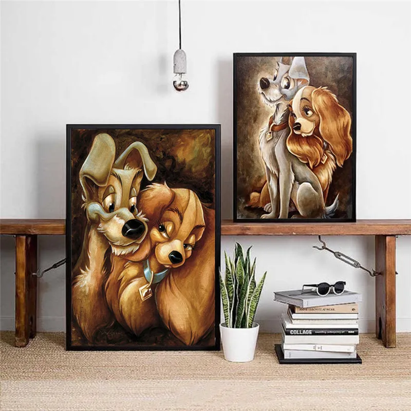 Miss And The Tramp Картина на холсте печать женское художественное оформление настенное