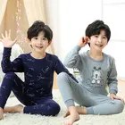 Пижама с длинным рукавом для мальчиков и девочек 4-12 лет
