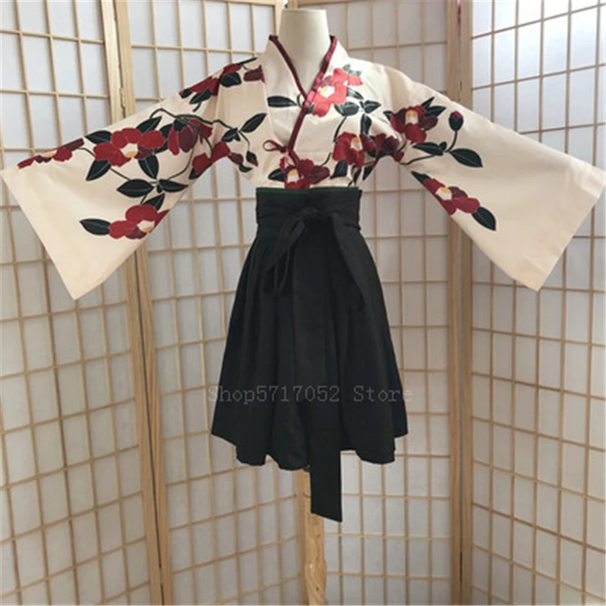 Кимоно Sakura Girl в японском стиле винтажное платье с цветочным принтом Женский