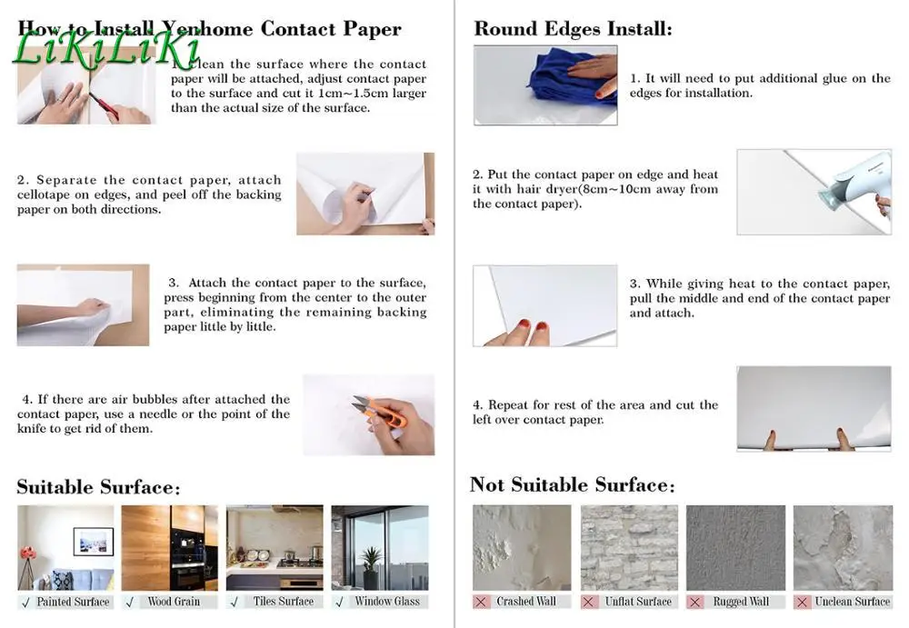 

Cupboard Self Adhesive Wallpaper Brushed Silver Metal Contact Paper Kitchen Cabinet Fridges Waterproof Stickers Home Decor Film