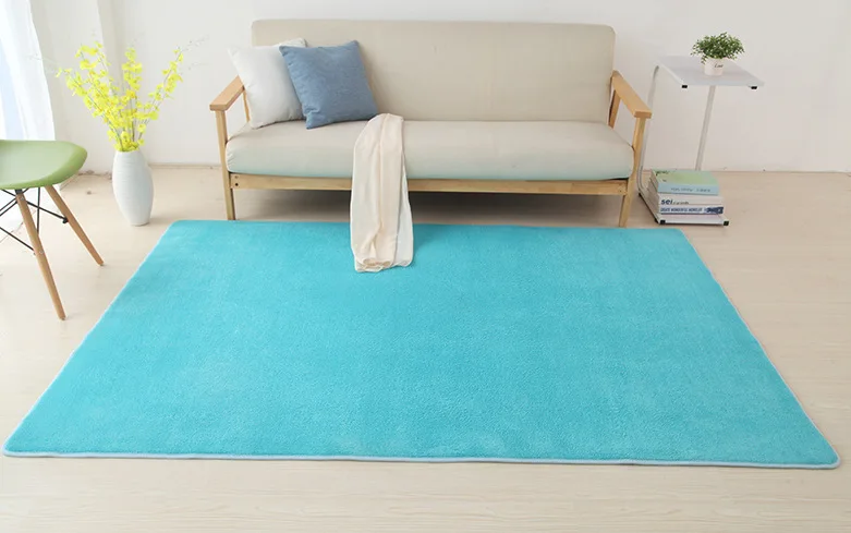Light blue 160x200 см короткошерстный коралловый бархатный ковер для гостиной, напольный коврик, коврик для кофейного столика, одеяло для спальни, коврик для кровати, напольный коврик, подушка для двери - Цвет: Light blue