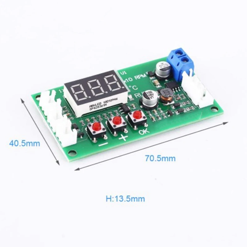 DC 12V 24V 48V 5A 2 3 4 Wire PWM контроллер скорости вентилятора регулятор температуры