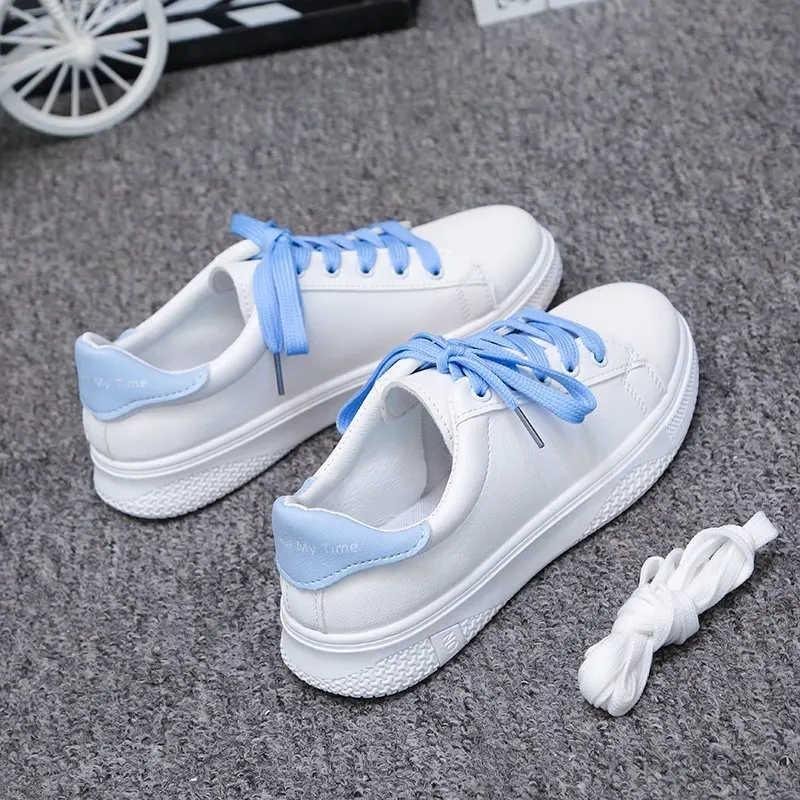 

Women Sneakers 2020 Fashion Breathble Vulcanized Shoes Women Pu leather Platform Shoes Women Lace up Casual Shoes White
