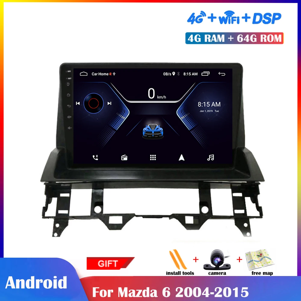 9 дюймовый Android мультимедийный плеер для Mazda 6 2004 2015 DSP Автомагнитола Стерео GPS