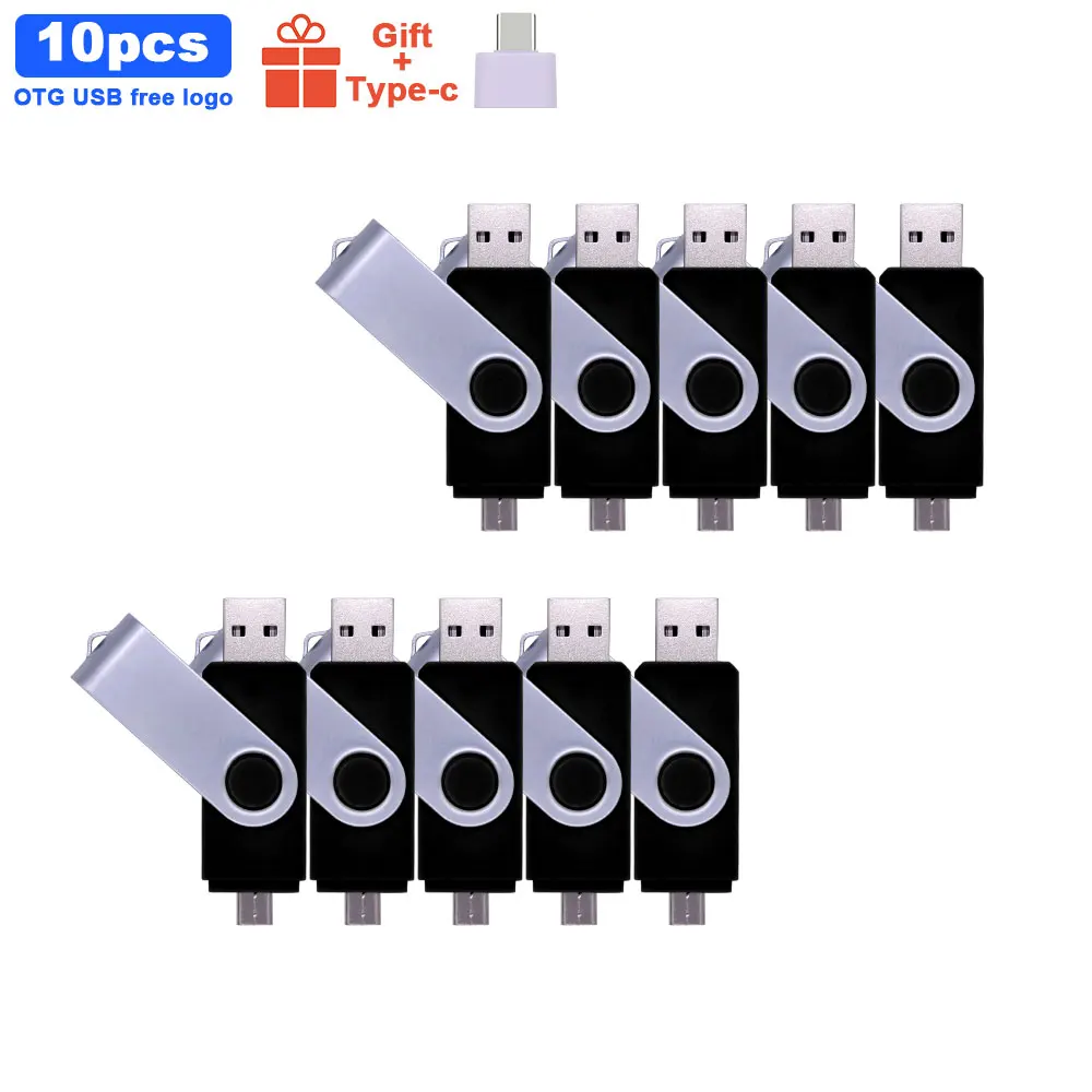 10 шт./лот otg micro usb флэш накопитель 4 ГБ 8 16 32 64 Пользовательский логотип Внешняя