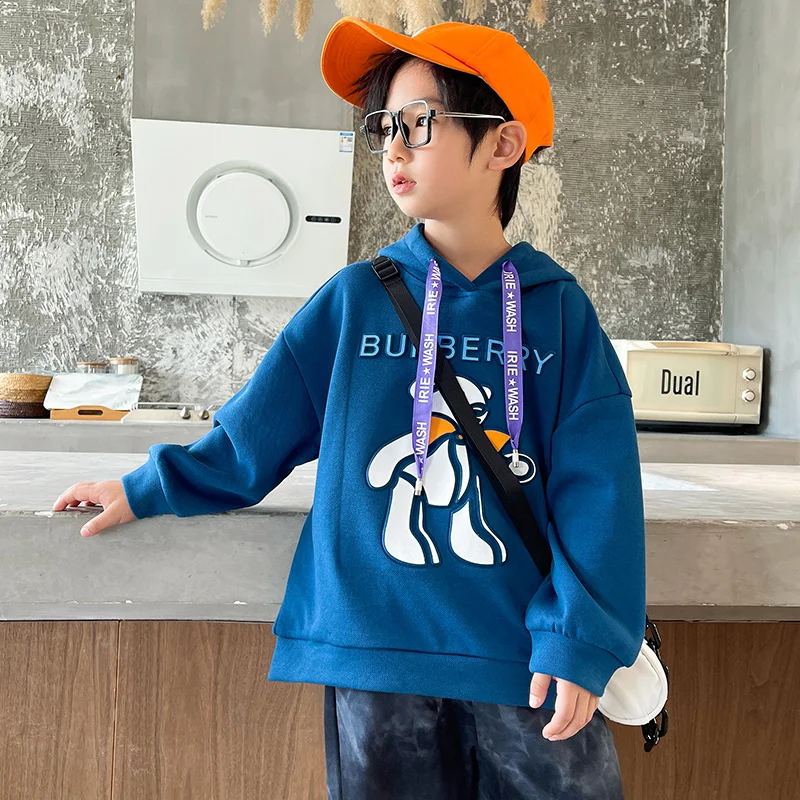 

2021 Autumn New Kids Clothes Long Sleeve Hoodies Pullover Clothes Hoodies For Kids Baby Korean Hooded Bottoming Shirt