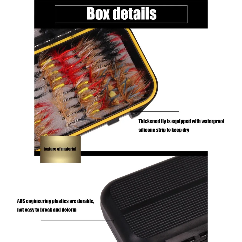 40 шт. рыболовная приманка с крючком для ловли нахлыстом|Рыболовные крючки| |