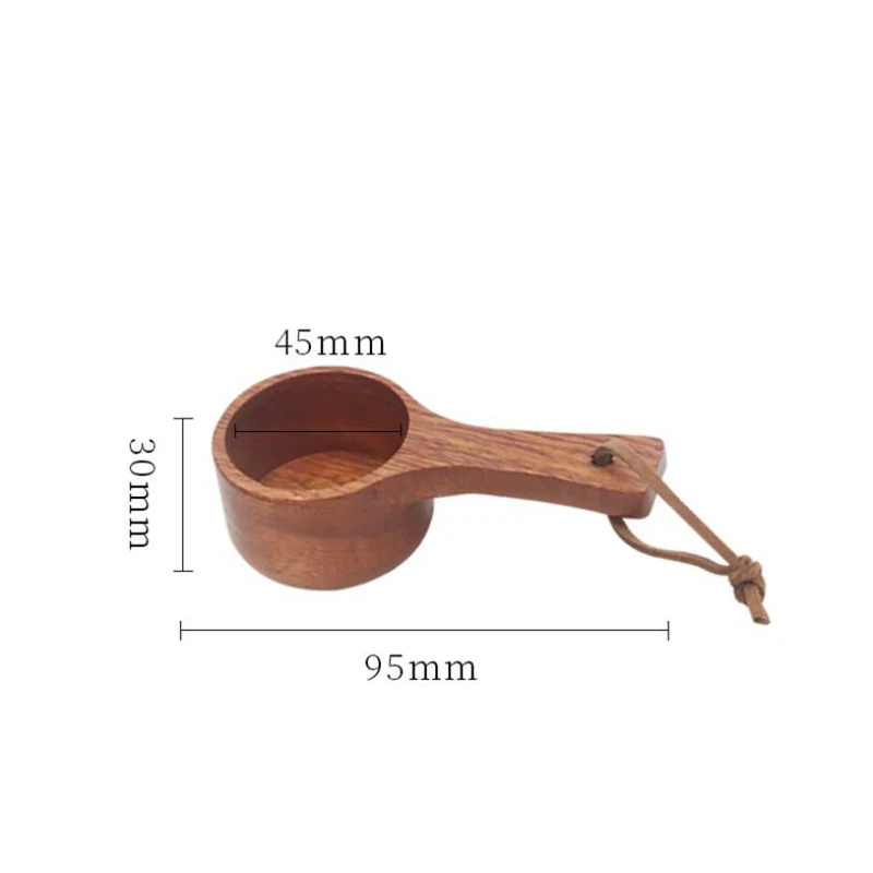 Кофейная ложка для зернового кофе-деревянная кофейная из черного дерева