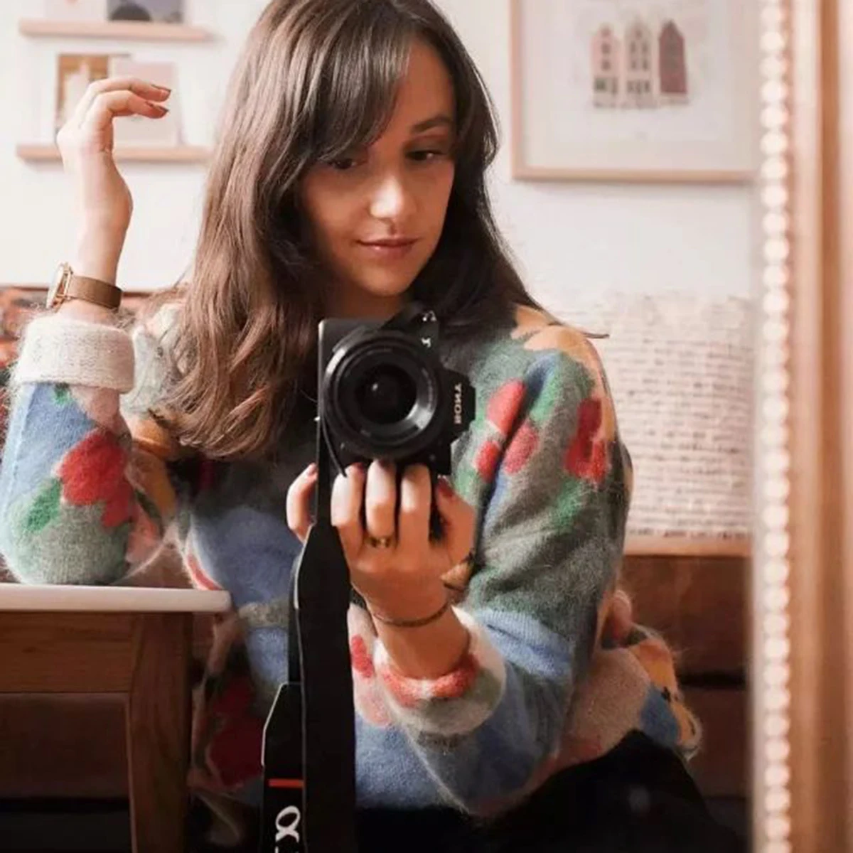 Свитер Delphe с принтом джемпер женский осенне-зимний Повседневный вязаный уличный