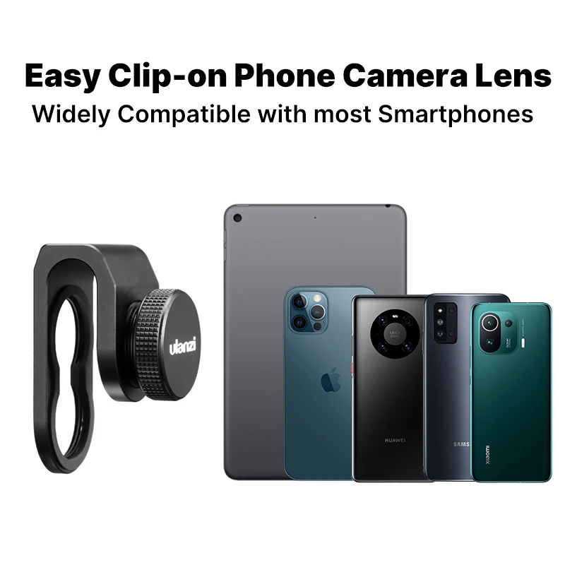 ULANZI 10X Macro Phone Camera Lens Universal Lens for iPhone 12 Pro Max/11/XS Max/XR/XS Max All Android smartphone Phone Lens